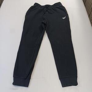 Reebok Men's Black Drawstring Cotton Blend Jogger Sweatpants Size Medium (29×28)